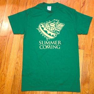 Summer Is Coming Green T-shirt